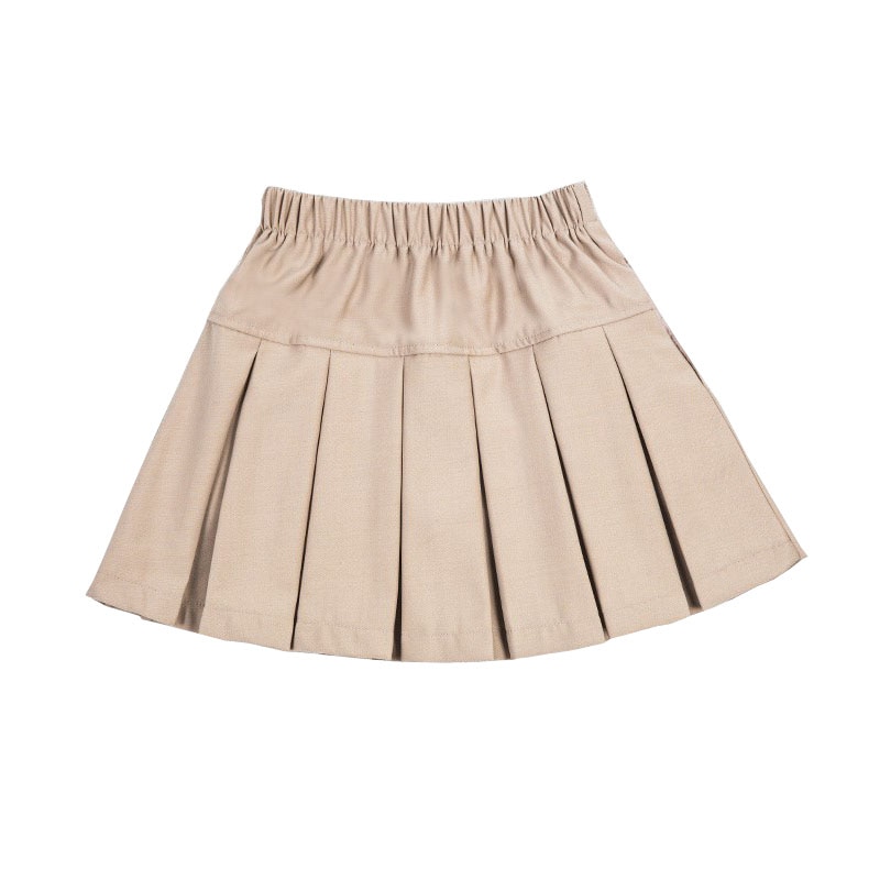 2019 estate Casual 3 4 6 8 9 10 12 14 Anni Gonne A Pieghe Per Bambini In Cotone Abbigliamento sacchetto di Scuola di Colore Solido del bambino Delle Ragazze di Ballo del Pannello Esterno di Formazione