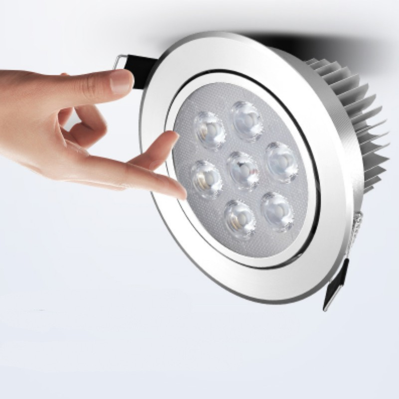 1- 10pcs/lot LED Downlight AC 220V Spot Light 5W 9W 12W 15W 18W Recessed In LED Ceiling Downlight Cold Warm White Lamp