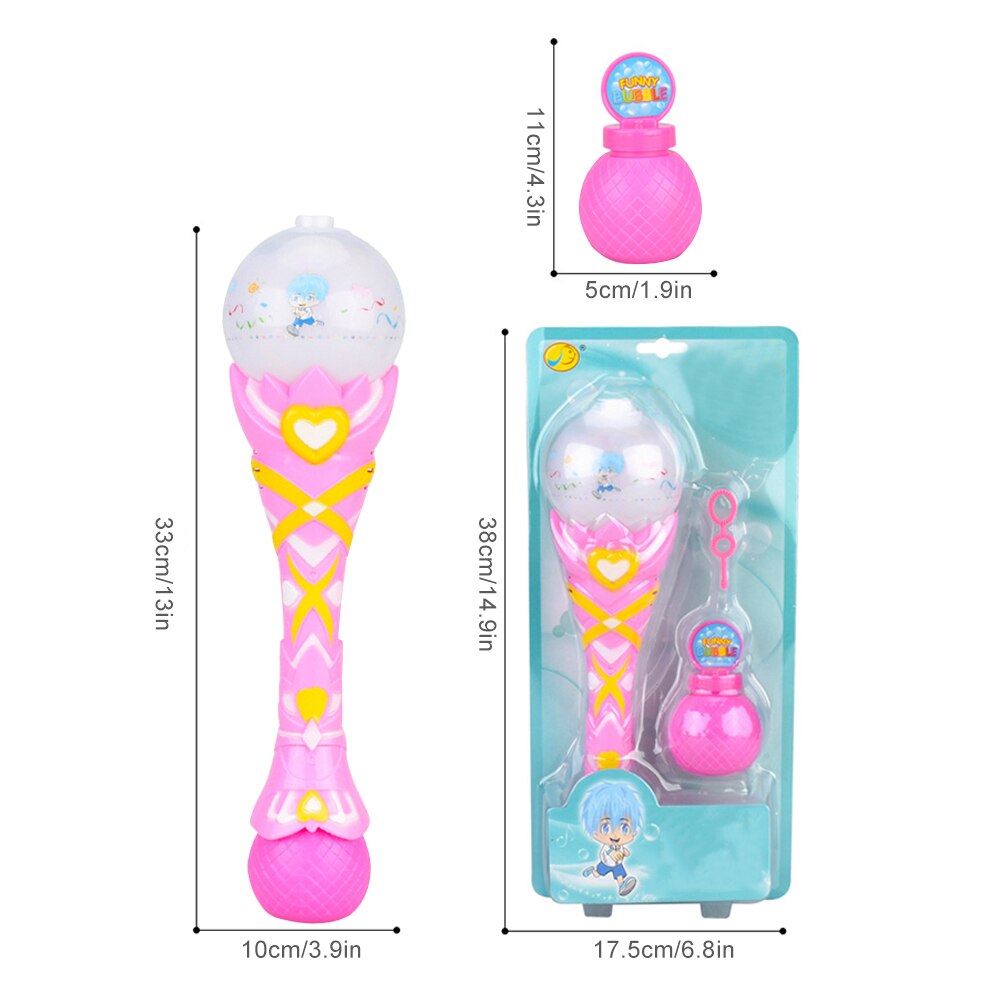 Kinderen Elektrische Magic Bubble Wand Stick Automatische Bubble Machine Licht Muziek Bubble Maker Speelgoed