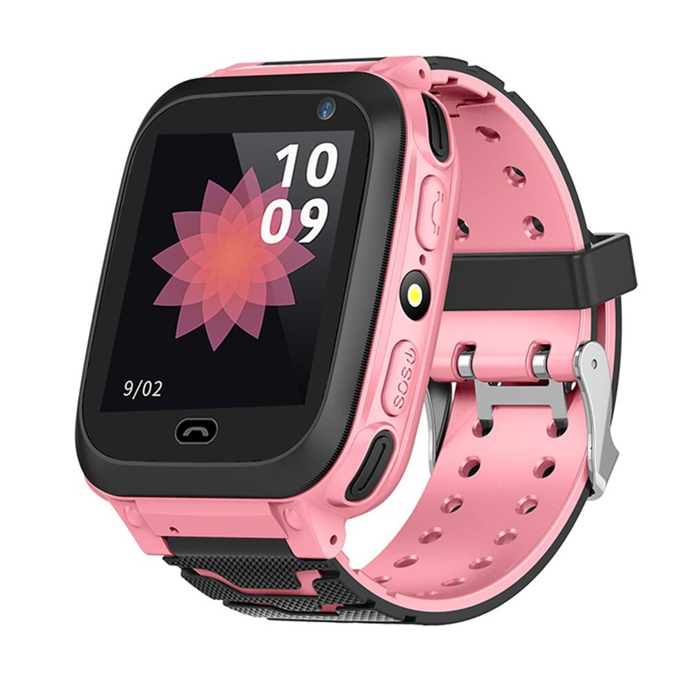 Anti lost child gprs tracker  ds38 watch sos positionering tracking smart phone kids safe watch birthday for girls boys: Rosa