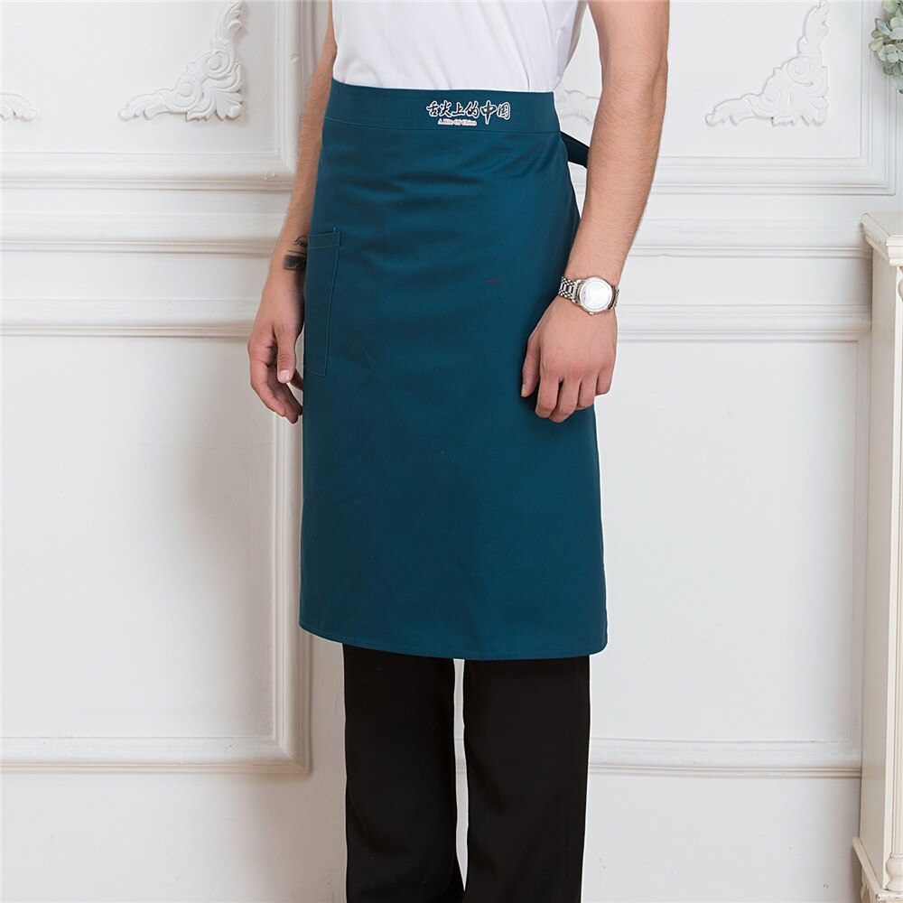Chinese Style Restaurant Kitchen Waiter Chef Cooking Half Aprons Unisex Canteen Cuisine Workwear Uniforms Apron