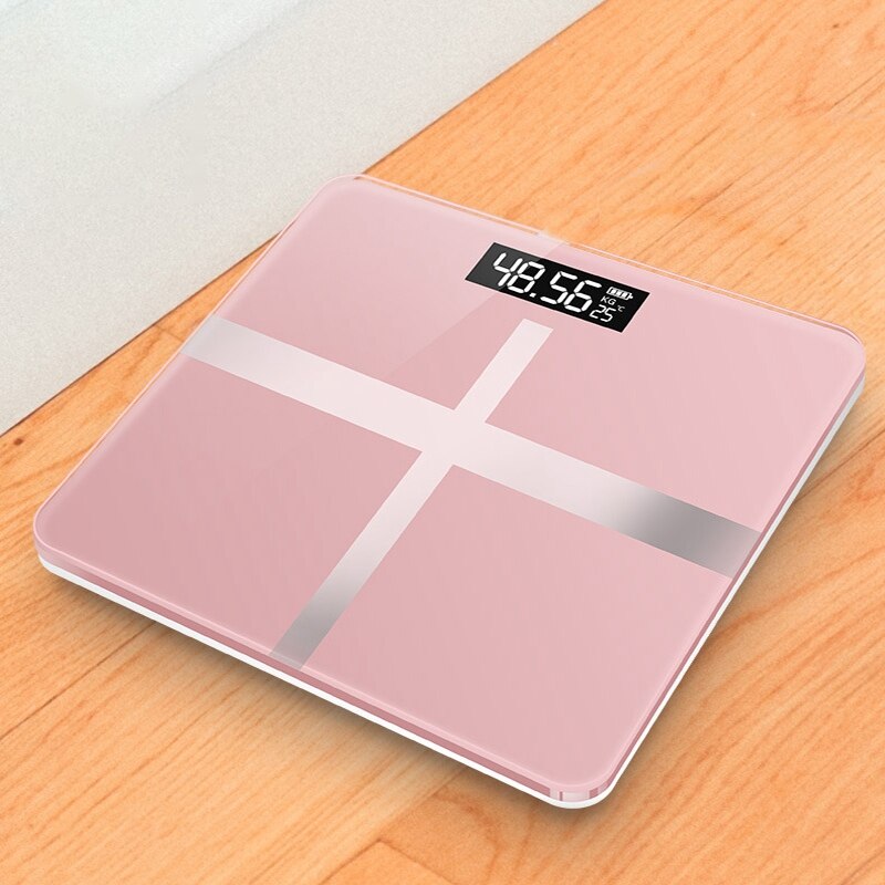 1Pcs Rechargeable Weighing Scale Male and Female Usable Digital Weight Scale LCD Display Glass Smart Electronic Scale