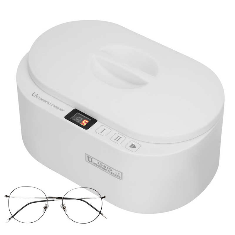 600ml Ultrasonic Cleaner Dentures Toothbrush Cleaning Machine Intelligent Eyeglasses Jewelry Wash LED Display Touch Screen