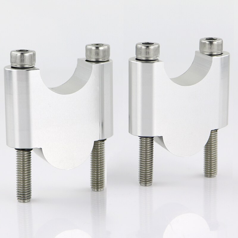 Elevador de barra ancha para motocicleta, montaje de manillar de 22mm y 7/8 pulgadas para Yamaha FZ1, FZ6, FZ16, FZ8, Fazer, MT-25, XJ, 6, TDM, 850, 900, XJR, 400: Silver Riser 40mm