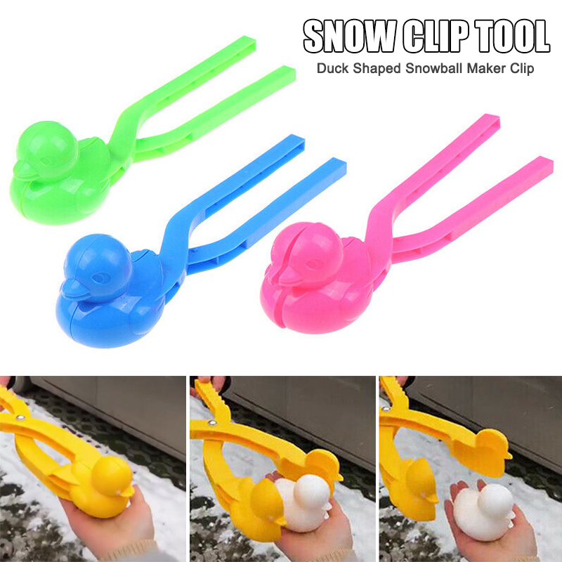 Eend Vormige Sneeuwbal Maker Clip Kinderen Outdoor Winter Sneeuw Zand Mold Tool Speelgoed C44