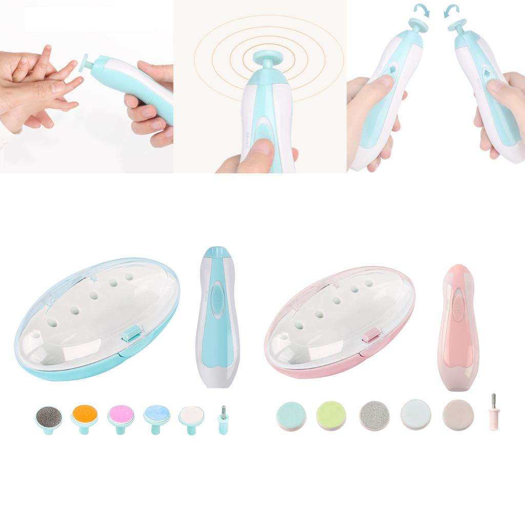 Elektrische Baby Nagel Datei Schermaschinen Trimmer Kleinkind Zehen Trimmen NäGel Polnischen Pflege Bausatz Tragbare Pedikübetreffend Haarschneidemaschine Schere