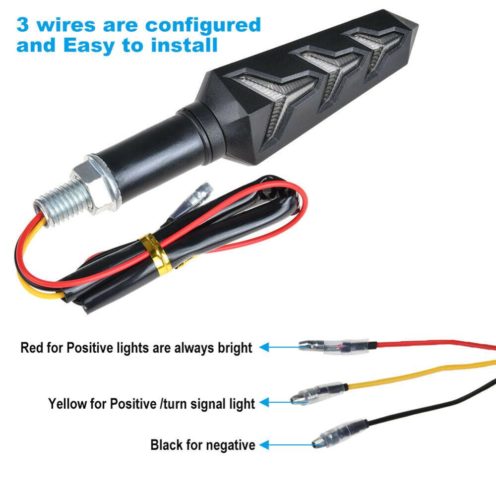 2 teile/satz Universal- Motorrad LED Blinker Lange Kurze Blinker Anzeige Lichter Scheuklappen Blinker Bernstein Farbe Zubehör