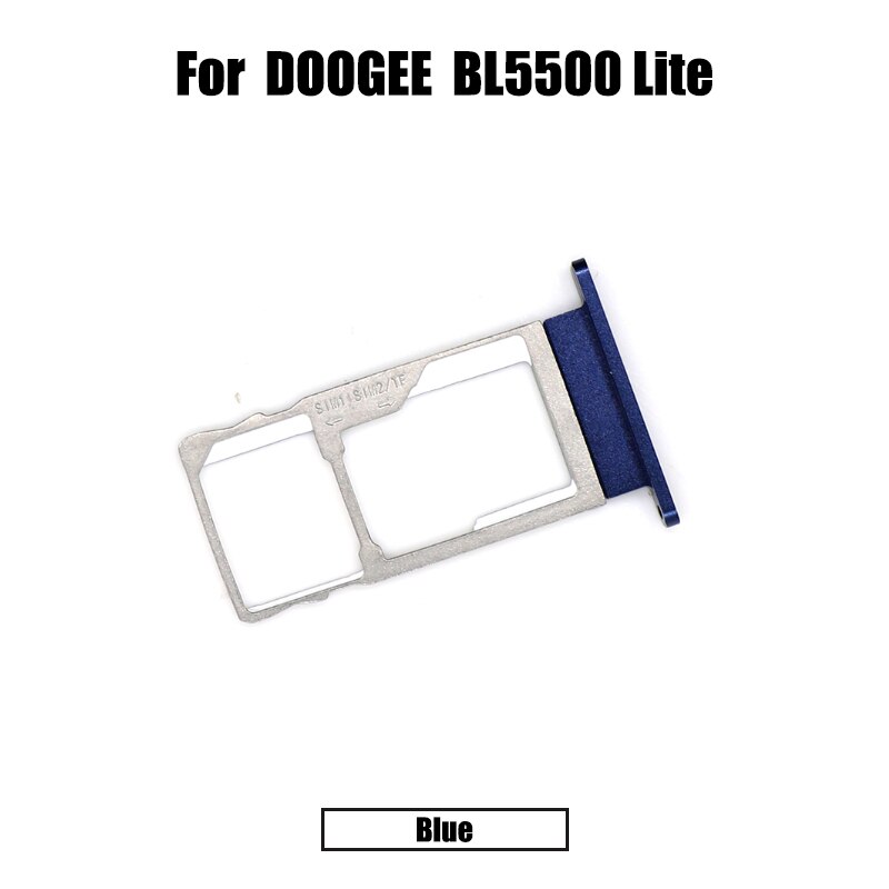 BingYeNing 100% Neue Original Für Doogee BL5500 Lite SIM karte Tablett Sim Karte Halfter Sim Karte Slot Tablett Halfter: Blau