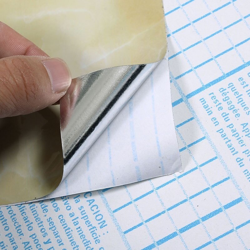 60cm*5M Marble Pattern Wall Stickers Wallpaper Kitchen Renovation Stickers Waterproof Oil-proof PVC Imitation Marble Stickers