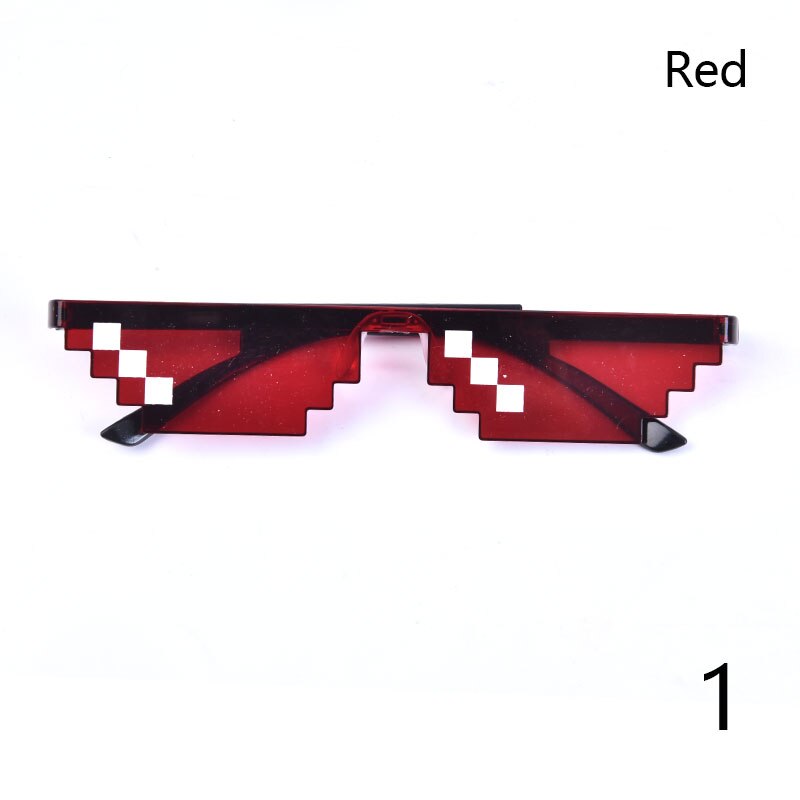 Men Women Pixel Glasses Mosaic Glasses Sunglasses Trendy Cool Party Funny Vintage Shades Eyewear: RD1
