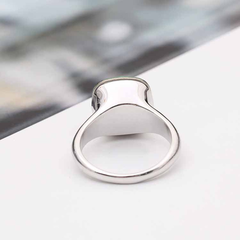 MOONROCY Silver Color Austrian Square Purple Crystal Wedding Engagement Ring for Women