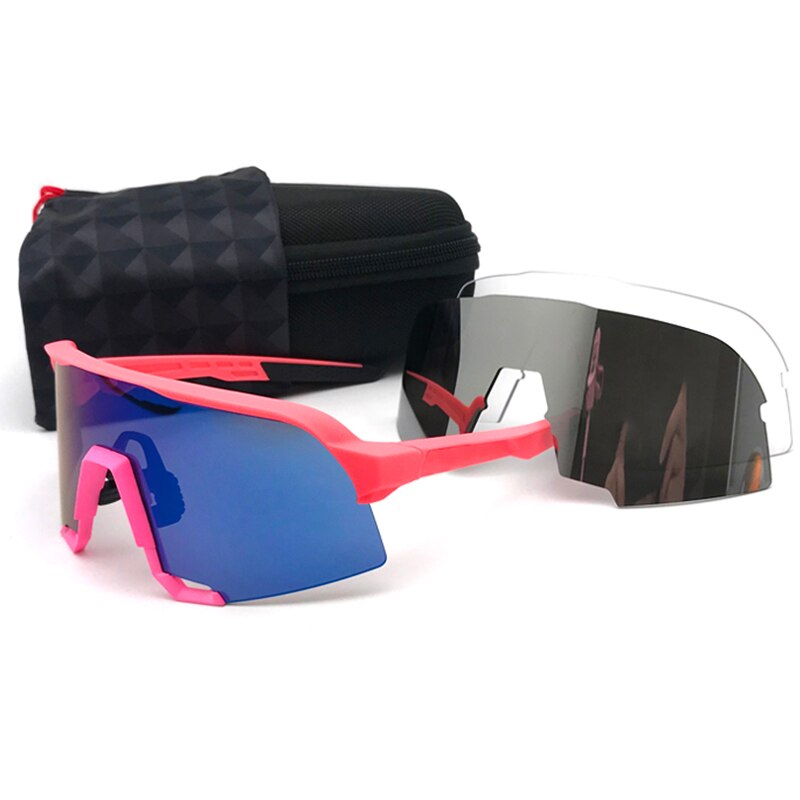 Outdoor Cycling 100 s2 occhiali da sole da uomo bici occhiali Anti-UV moto sport Mountain Bike UV400 Set di occhiali fotocromatici: B4