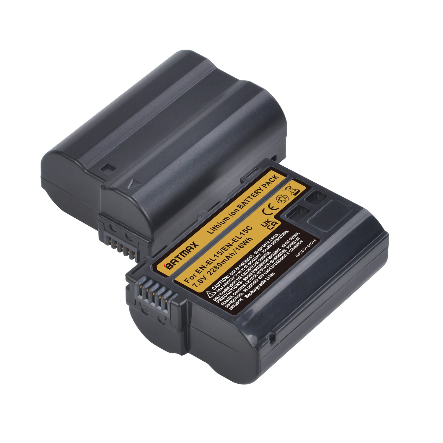 Batmax 2280mAh EN-EL15C EN-EL15 EN-EL15A Batterie für Nikon Z5,Z6,Z6 II,Z7,Z7II, d7000, D7100,D7200,D850,D750,D7500,D810,D500,D800