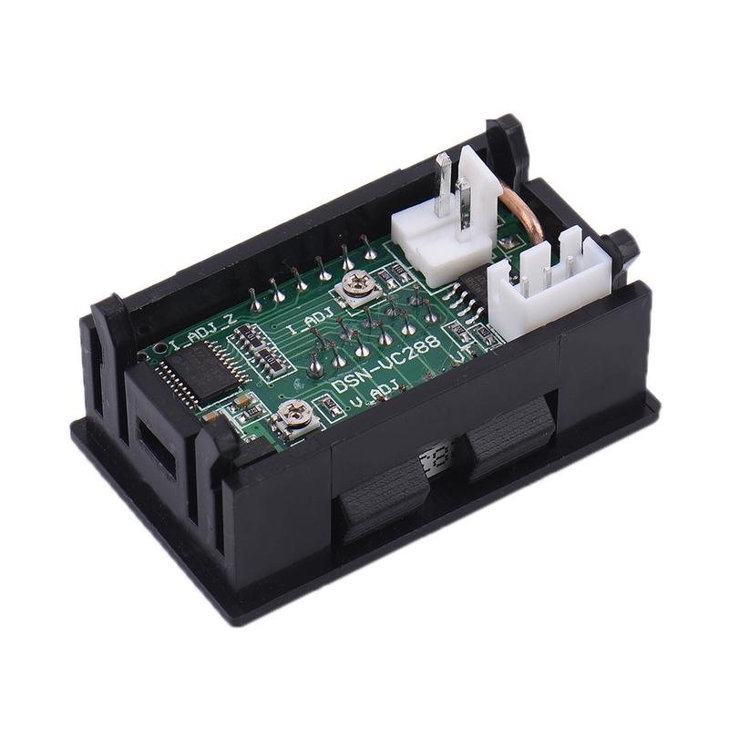 LED DC Dual LED Digital Current Voltmeter Ammeter DC 100V 10A Panel Amp Volt Current Meter Tester Blue Red Dual LED Display