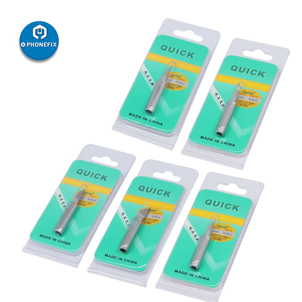 Original Quick Soldering Iron Tips Lead-free Iron Tip 900M 936 969 968 236 K SK 3C J I Soldering Iron Station Welding Tools Kit