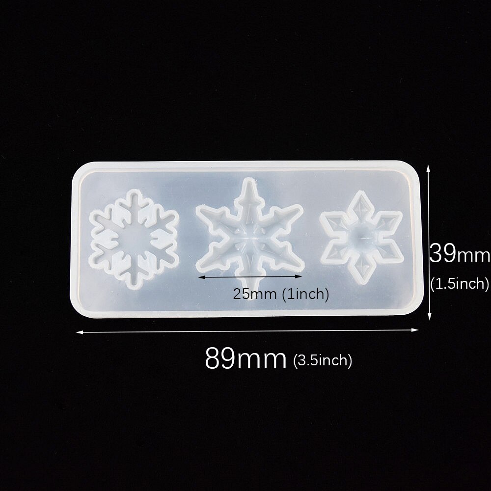 SNASAN christmas snowflake pendant Silicone Mold for jewelry making Resin jewelry tool UV epoxy resin molds decorative crafts: DZ73-No4