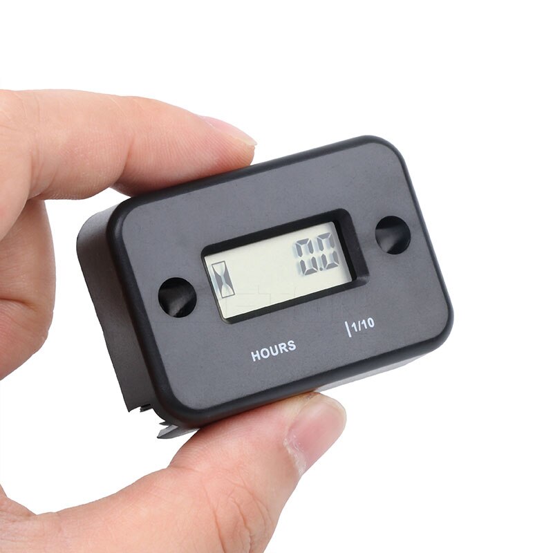 Waterproof Inductive Digital Hour Meter LCD Display for Bike Motorcycle ATV Snowmobile Marine Boat Ski Dirt Gas Engine