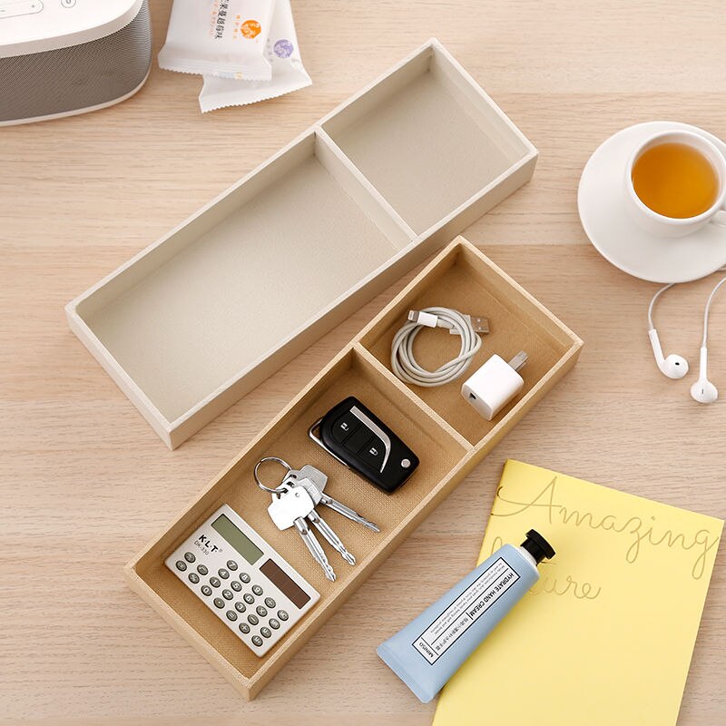 Paper Tray Office Storage Box Desktop Debris Compartment Remote Control Storage Box Solid Cardboard Shelf Desk Organizer Storage