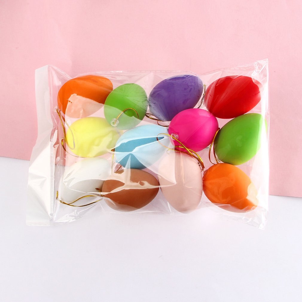 JOYIN 12 Pcs 7" Jumbo Plastic Easter Eggs, Clear 6 Assorted Colors Empty Eggs For Filling Treats Easter Party Favor Hunt Basket Stuffers Fillers Classroom Prize Supplies Toy-967398