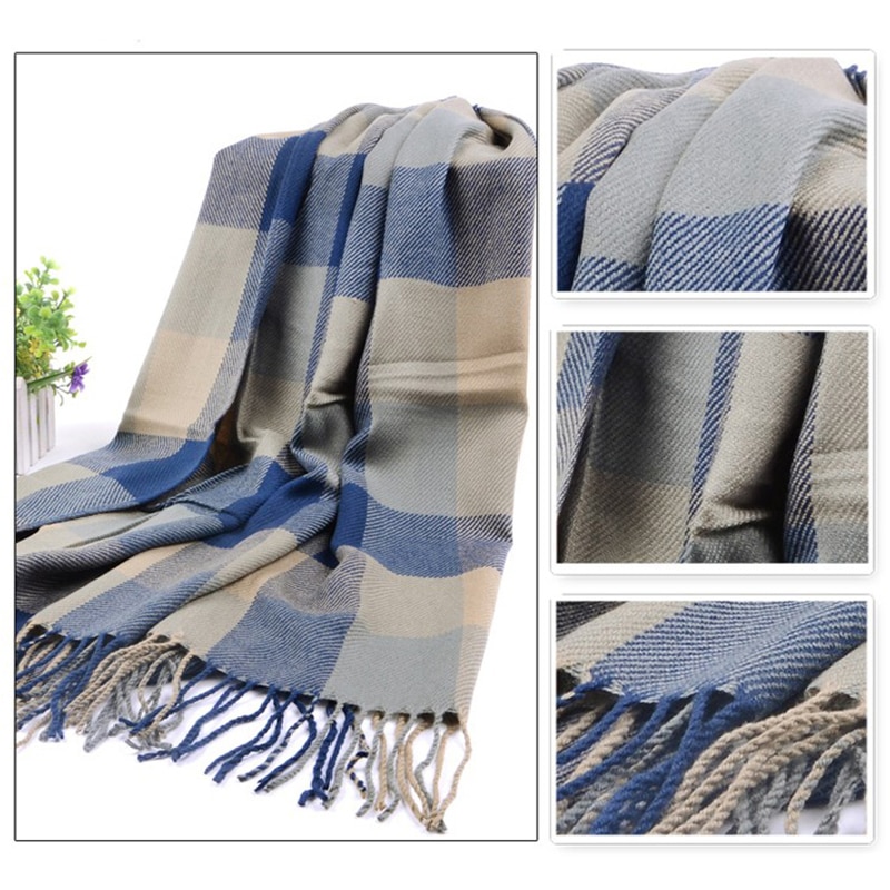 RUNMEIFA vrouwen Winter Stole Plaid Sjaals Tippet Wraps Wol Dames Sjaal Vrouwen Classic Halsdoek Sjaals foulard femme