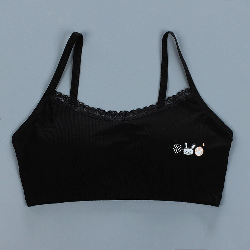 Soutien-gorge en dentelle pour filles de 13 à 18 ans, sous-vêtements doux, accessoires pour filles, 16, 18, respirant, pour adolescentes: Black