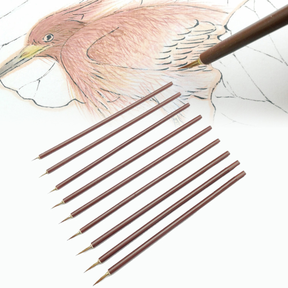 1 Set Traditional Chinese Calligraphy Brushes White Clouds Bamboo Wolf's Hair Writing Brush Calligraphy Painting Writing Brushes: B