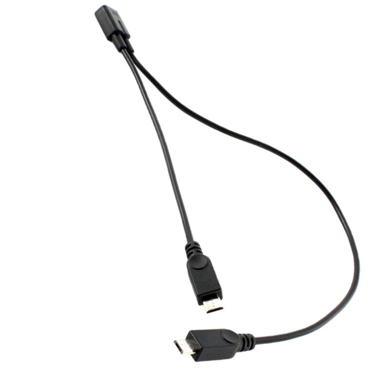 For Phone Sync Data Cable Micro USB 2.0 Splitter Y 1 Female To 2 Male Data Charge Cable Extension Cord