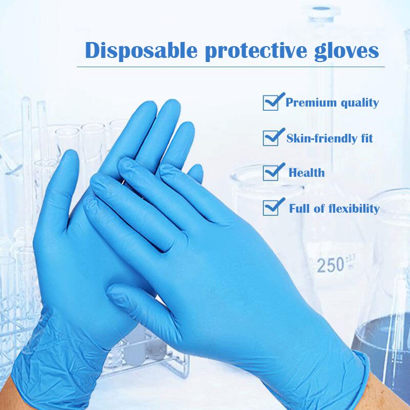 Guantes mecánicos de nitrilo para limpieza del hogar, guantes antiestáticos de laboratorio para decoración de uñas, 50 Uds./100 Uds./lote