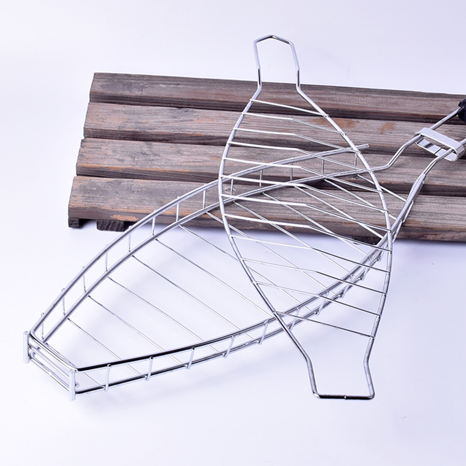 Fish Grilling Basket Non-Stick Barbecue Basket Detachable Heavy Duty BBQ Tools Grill Basket for Fish Meats Vegetables Steak