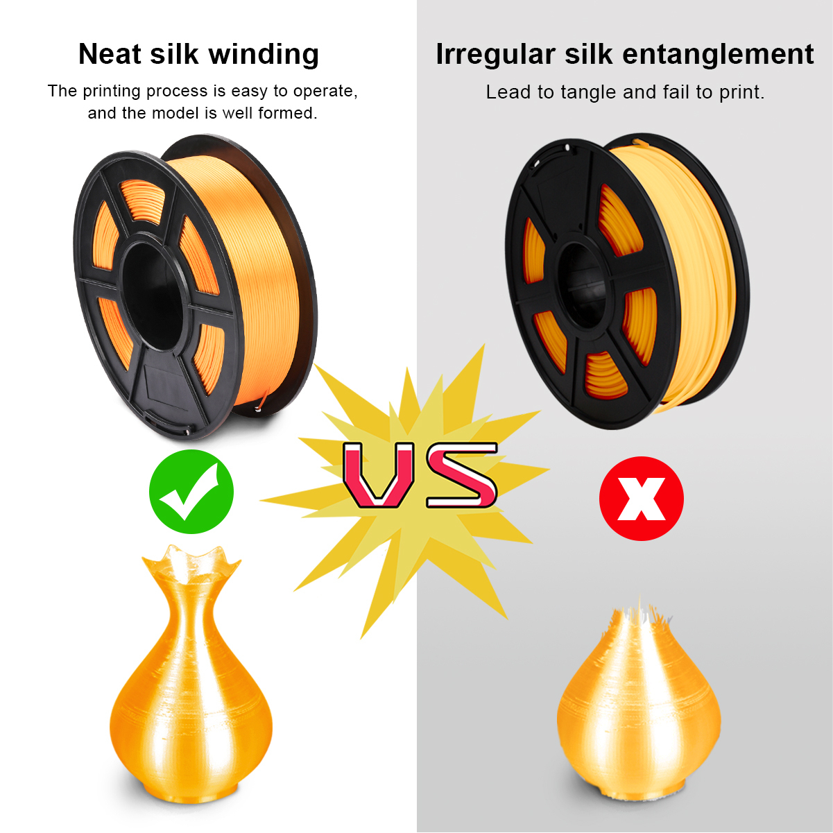 PLA Filament SEIDE Orange 1kg 2,2 £ 1,75mm Profi rolle 3D Drucker Filamet DIY für 3D druck füllt nach