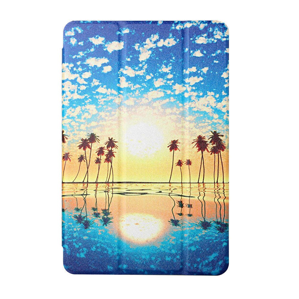 Silk Pattern Tri-Fold Case For Lenovo Tab M8 TB8505F FHD 8705F 8.0 Stand Cover Single Bottom Tablet Case + PenFilm: HBRC