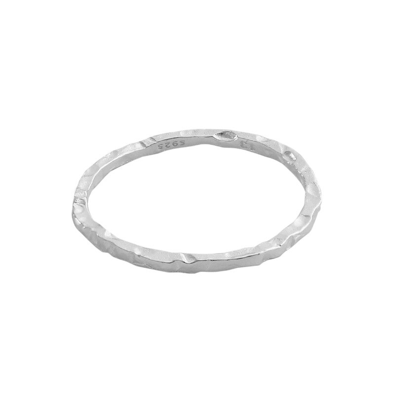 1.2mm 100% 925 Sterling Silver Irregualr pierścienie powierzchniowe dla kobiet biżuterii, moda złoty kolor damski pierścionek palec akcesoria