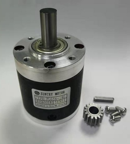 Réducteur planétaire 56mm | Ratio 168: 1 -326:1 bride ronde d'entrée pour moteur DC avec diamètre de l'arbre