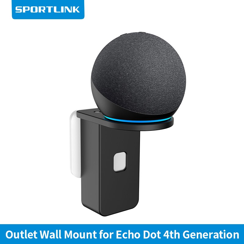 SPORTLINK Outlet Wall Bracket For Alexa Echo Dot 4th Generation Wall Mount Holder Stand Smart Speaker Shelf Space Saving Bedroom