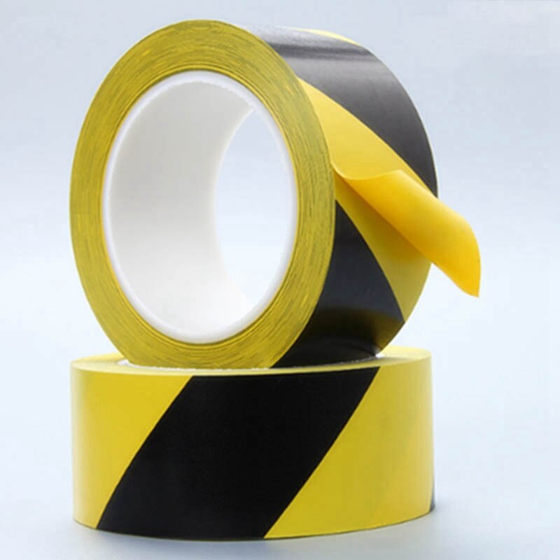1 Roll - Hazard/Warning Safety Tape Colours Black &amp; Yellow Size 50mm x 33Meter