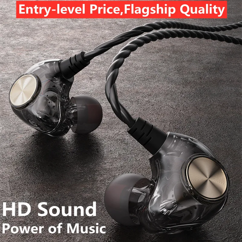 Android Handy DrivebyWire Headset Metall Heavy Bass Computer PC Headset InEar Sport Headset