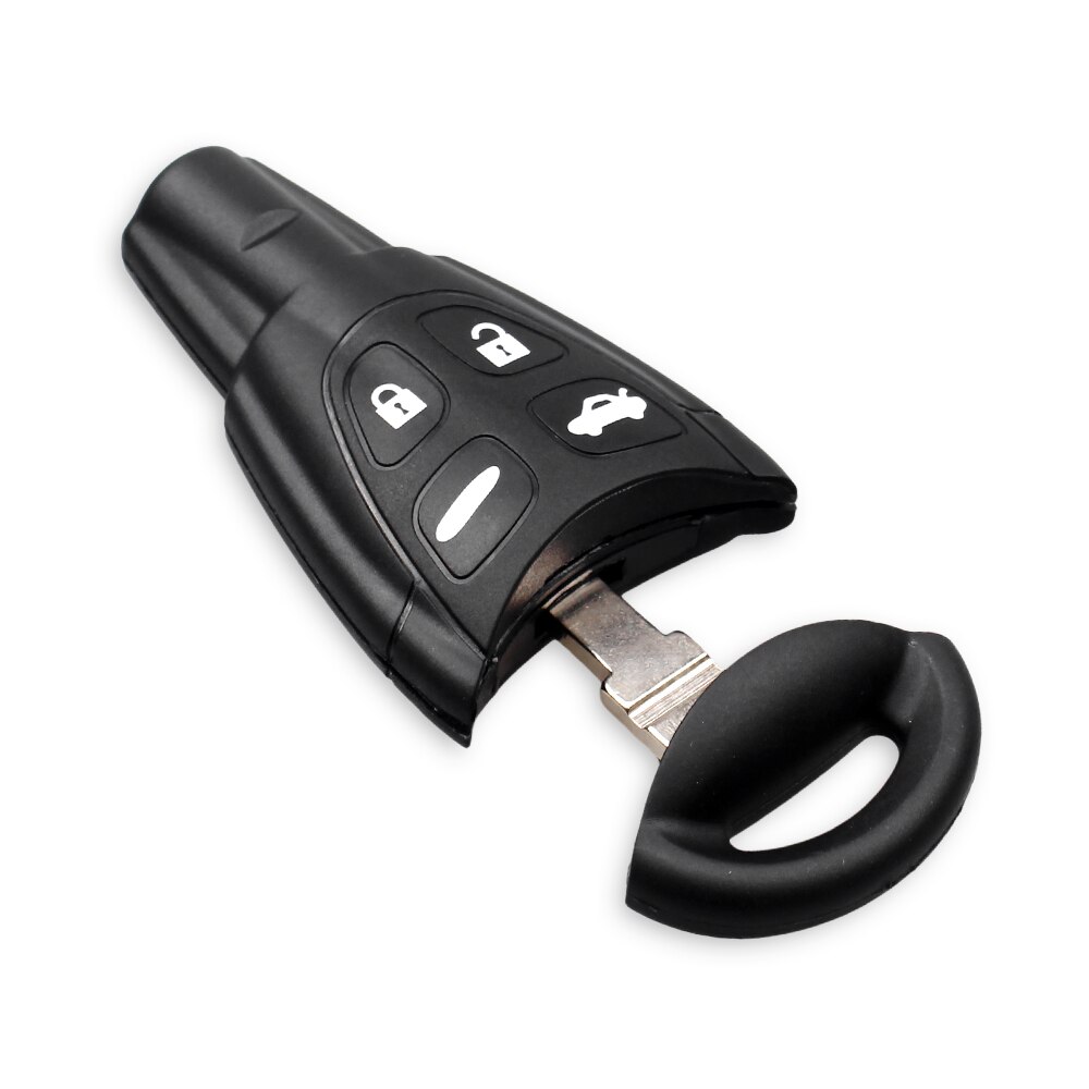 Keyyou bilstylingfodral smart nyckelskal för saab 93 95 9-3 9-5 wf 4 knapp nyckelfritt insteg 4 knappar fjärrnycklar skal