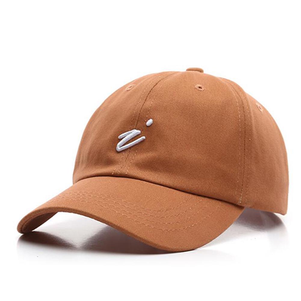 Missky Vrouwen Mannen Baseball Cap Borduren Alfabet I Mode Casual Outdoor Sport Hoed Vrouwelijke Mannelijke Caps Zomer Lente: Brown