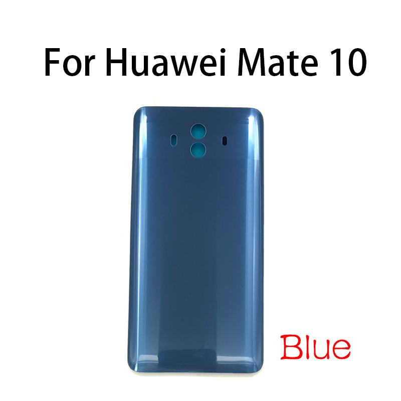 Capa traseira para porta de celular, peça de reposição com adesivo cola para huawei mate 10 mate 10 pro: Mate 10 Blue