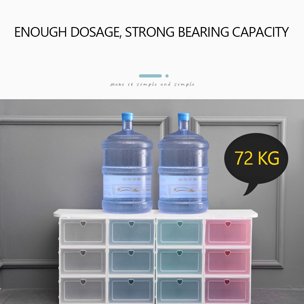1pc Transparent shoe box storage shoe boxes thickened dustproof shoes organizer box can be superimposed combination shoe cabinet