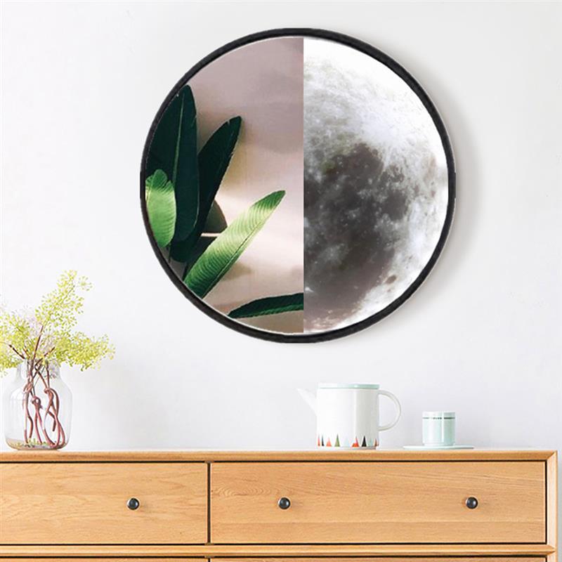 magic mirror makeup mirror with light moon wall lamp living room entrance bathroom decorative mirror wall lamp: show as picture