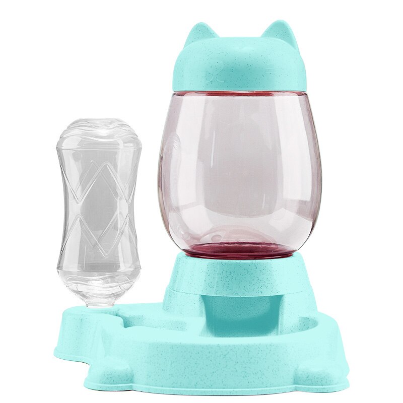 2.2L Hond Waterer Kattenvoer Kom Automatische Feeder Honden Water Fles Drinken Voedsel Voeden Container Puppy Pet Producten: New Blue