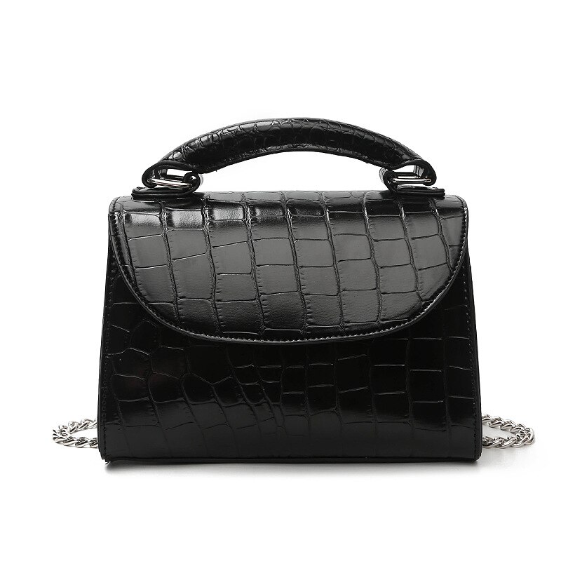 Crocodile motif bandoulière sacs pour femmes petite chaîne sac à main petit sac en cuir PU sac à main dames sacs de soirée: Default Title