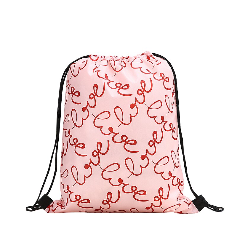 Trekkoordrugzak dames 3d print reistas softback heren casual tassen unisex dames schoudertas trekkoord rugzak: Gc-7