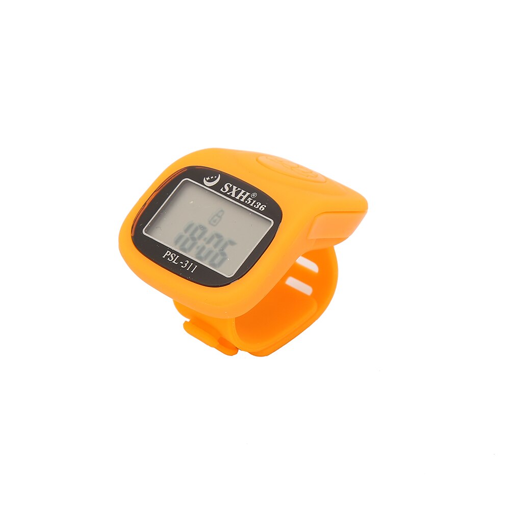 neue 6 digitale LCD hand tally zähler 8 kanäle LED licht zeit neue funktion elektronische gebet silicon ring zähler freeship: Orange