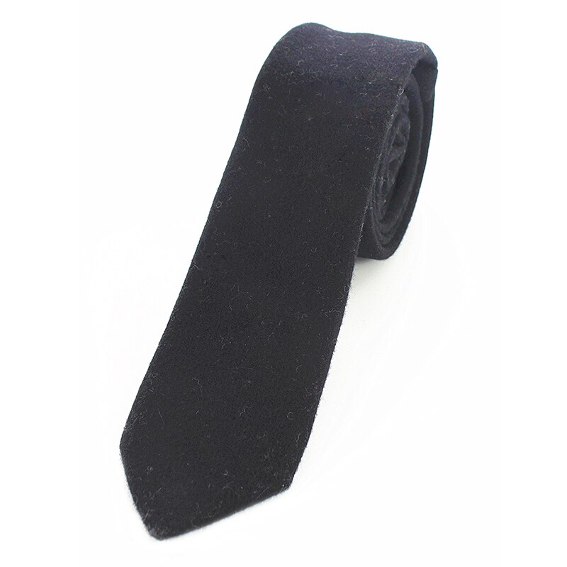 JEMYGINS Wool Ties For Men 6cm Slim Solid Plaid Neck Tie Skinny Vestidos Cashmere Necktie Cravat Accessories Box: 9
