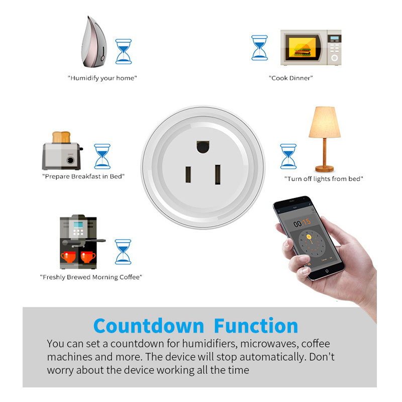 Smart Plug UK EU USA Multi Plug Tuya Smart Life APP Control Works With Alexa Google Assistant Wifi/Zigbee Socket Wifi Smart Plug