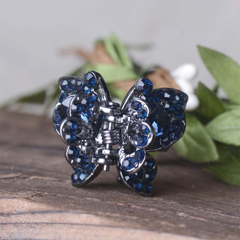 Retro Small Butterfly Gun Black Plating Hair Claw Clip Women Mini Metal Hair Clip Hair Accessories Jewelry
