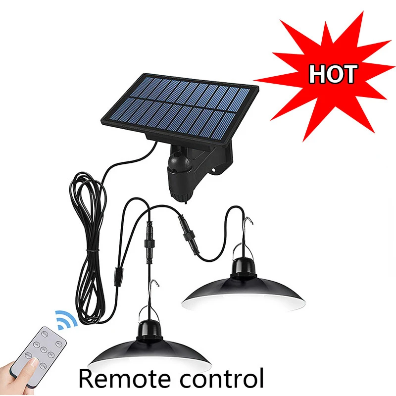 Luce solare per interni domestici e lampada a sospensione solare per esterni Luci solari per esterni da campeggio uno trascinare Due Luci impermeabili: Luna blu / 11-15W