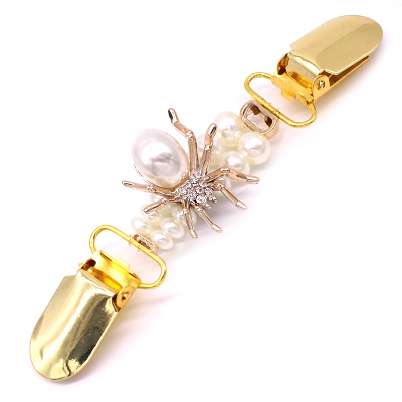 1Pc Retro Vest Clip Cape Shawl Shirt Trui Kraag Eend Clip Parel Steentjes Blouse Gesp Kleding Decoratie Broche Pin